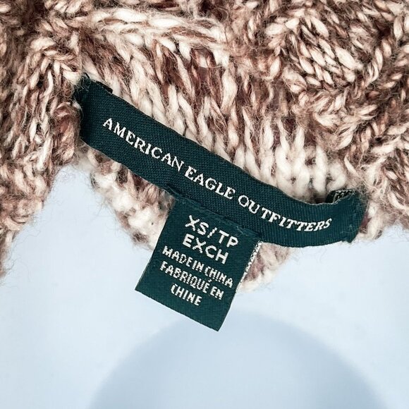 NEW American Eagle Alpaca Knit Cardigan Sweater Longline Fair Isle Open Front XS - Picture 6 of 7